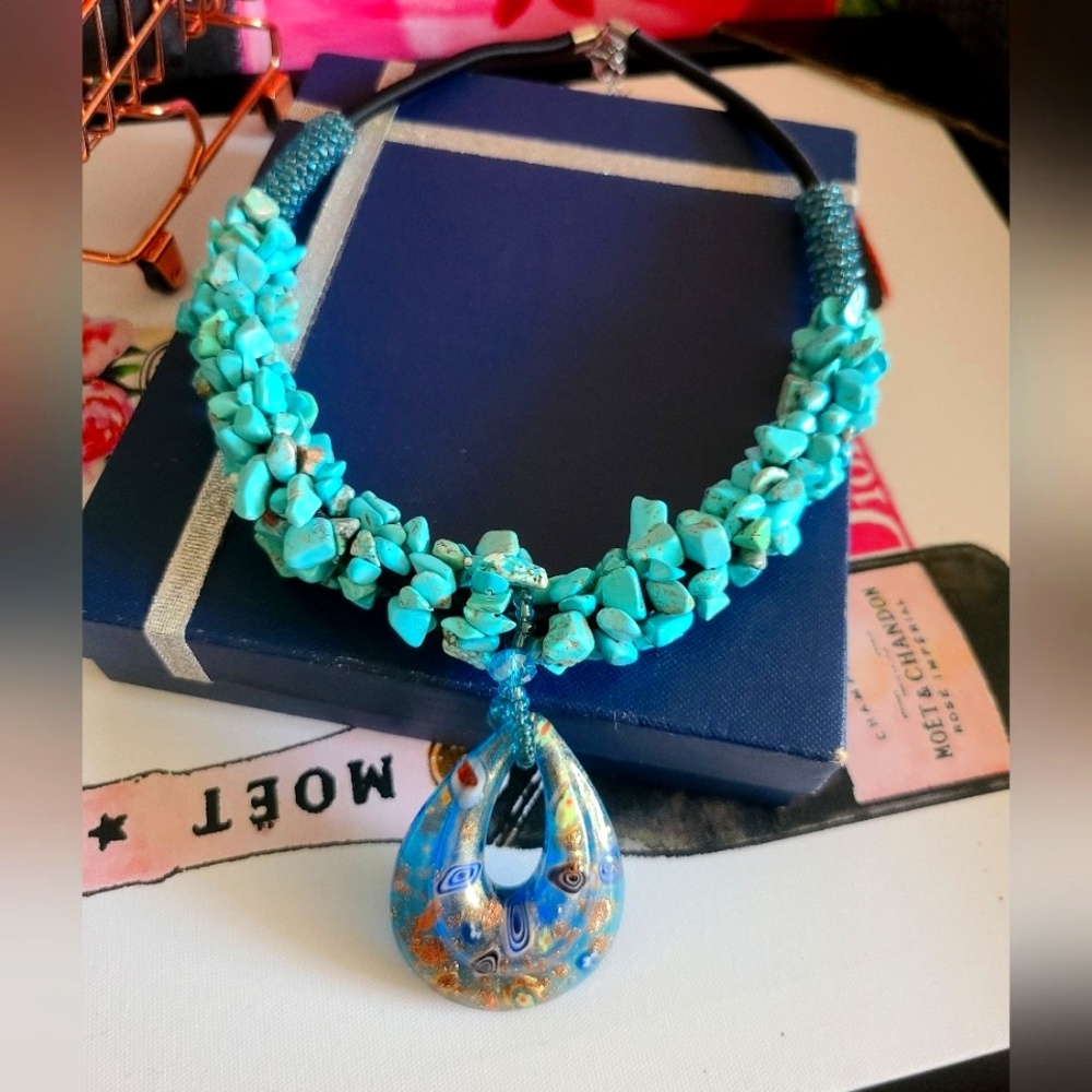💙💖Handmade Genuine Turquoise Necklace💖💙
